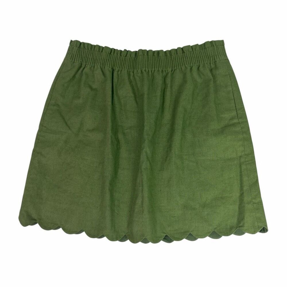 J. Crew Womens Size 12 Linen Blend Green Skirt